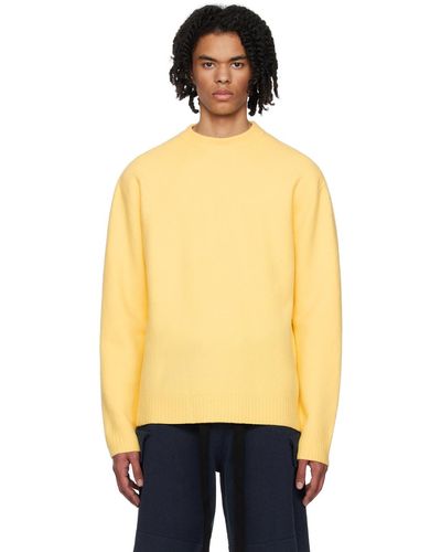 Jil Sander Yellow Crewneck Sweater - Orange