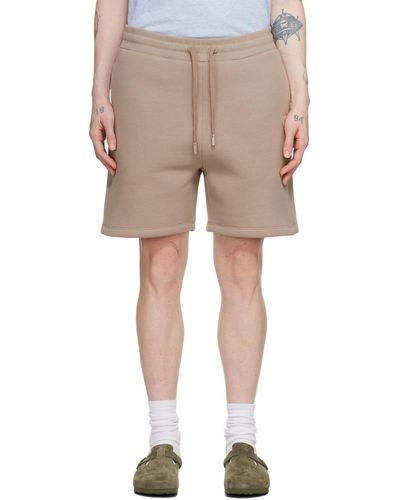 Ami Paris Taupe Ami De Cœur Shorts - Natural