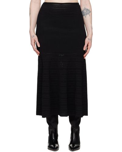 Victoria Beckham Fitflare ミディアムスカート - ブラック