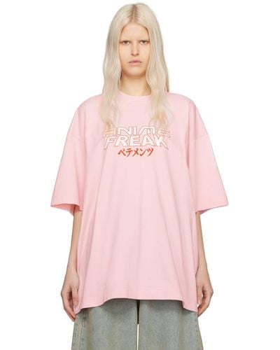 Vetements Pink 'anime Freak' T-shirt