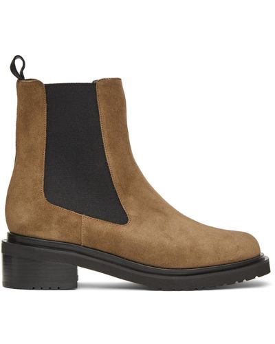 BY FAR Brown Suede Rita Chelsea Boots