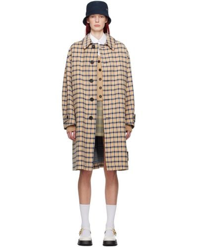 Marni Check Reversible Coat - Black