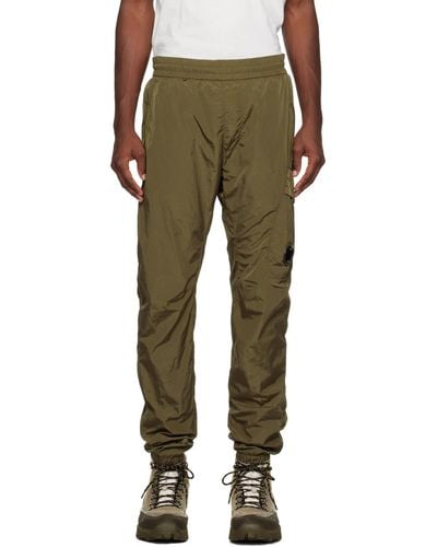 C.P. Company Pantalon de survêtement vert à cordon coulissant