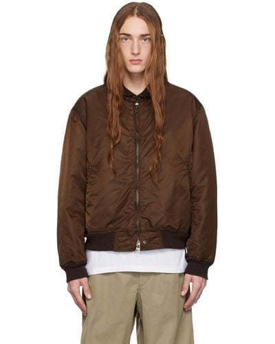 Engineered Garments Brown Insulated Bomber Jacket