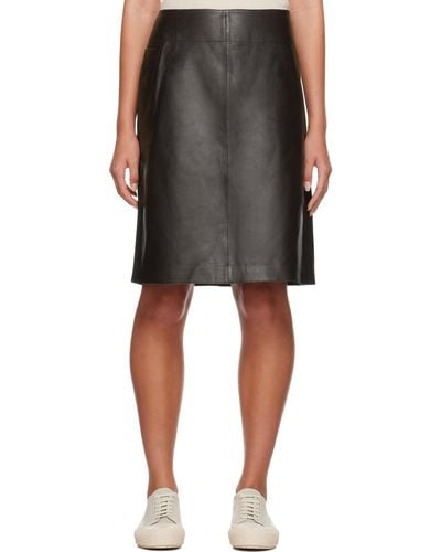 Studio Nicholson Tumba Leather Miniskirt - Black