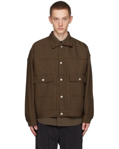Meanswhile Pleated Jacket - Brown