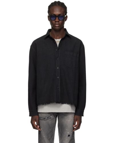 John Elliott Solid Hemi Shirt - Black