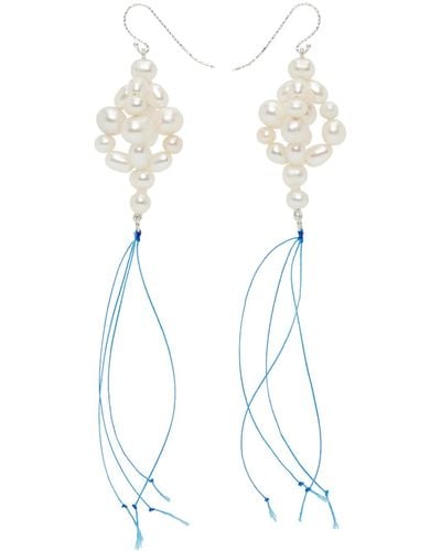 Bleue Burnham Pearl Hanging Earrings - White