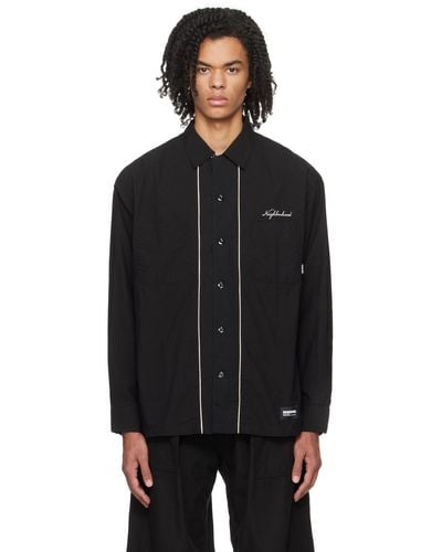 Neighborhood Piping Shirt - Black