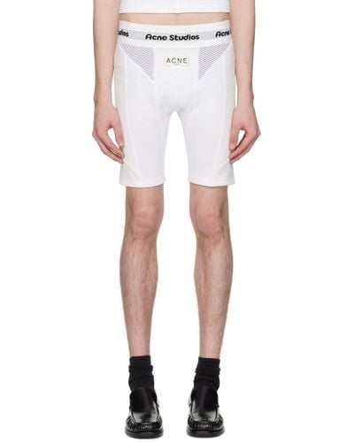Acne Studios White Panelled Shorts