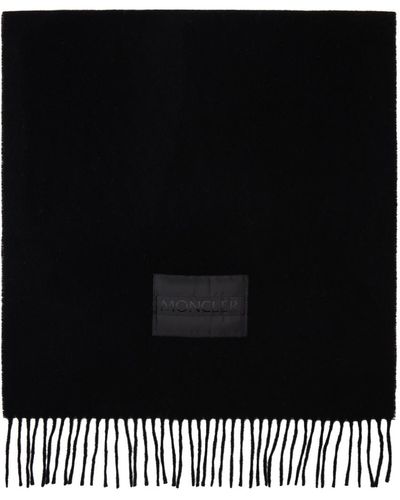 Moncler Écharpe noire en laine