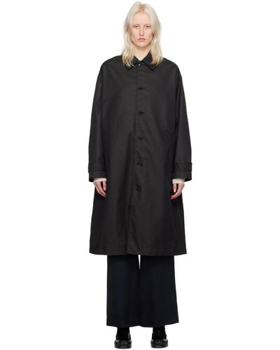 6397 Button Trench Coat - Black