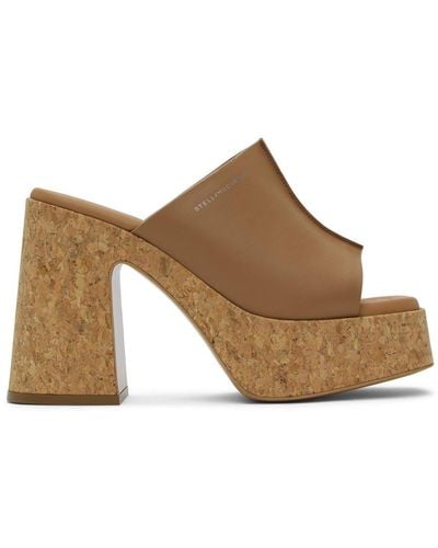 Stella McCartney Tan Skyla Platform Mules - Black