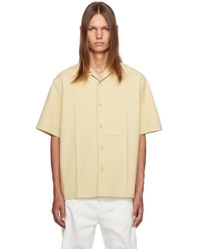 Jil Sander Beige Spread Collar Shirt - Multicolour