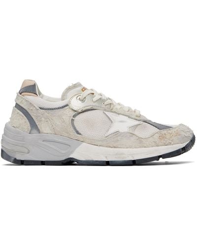 Golden Goose Off-white & Grey Dad-star Trainers - Black