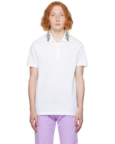 Versace ホワイト バロッコ ポロシャツ