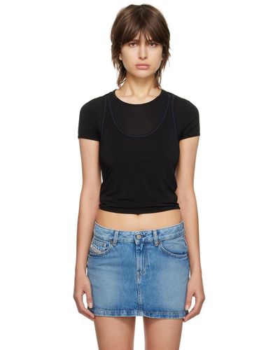 DIESEL 't-olap' Two-layered Top - Black