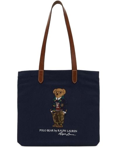 Polo Ralph Lauren ネイビー Polo Bear トート - ブルー