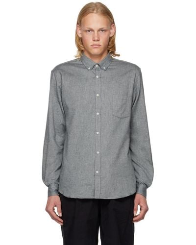 Sunspel Grey Patch Pocket Shirt