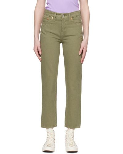 Levi's Khaki Wedgie Straight Jeans - Green