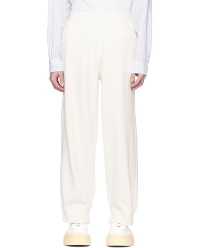 MM6 by Maison Martin Margiela White Vented Lounge Pants - Natural