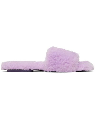 Marc Jacobs Purple 'the J Marc' Teddy Sandals