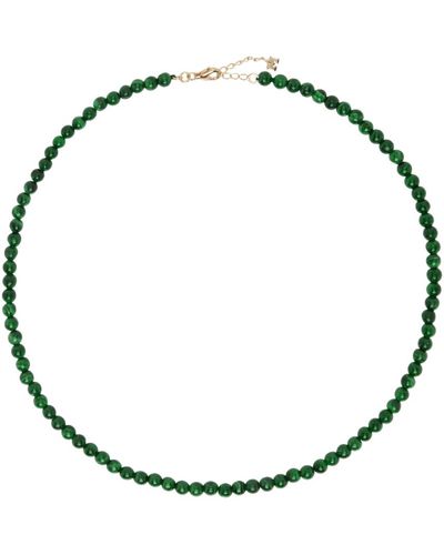 Mateo Ras-du-cou vert à perles de malachite - Noir