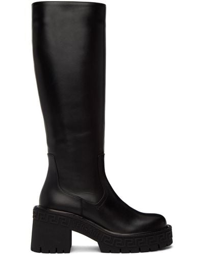Versace Greca Boots - Black