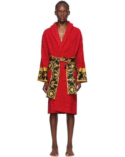 Versace 'I Heart Baroque' Robe - Red