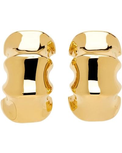 Khaite Gold 'the Medium Julius Loop' Earrings - Metallic