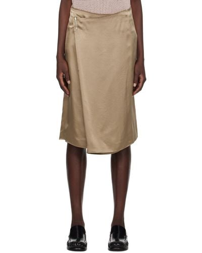 6397 Wrap Midi Skirt - Natural