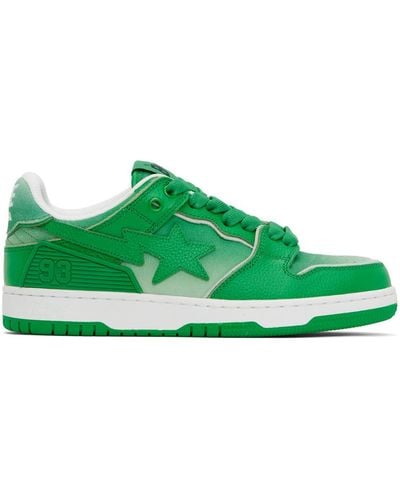 A Bathing Ape Sk8 Sta #4 Trainers - Green