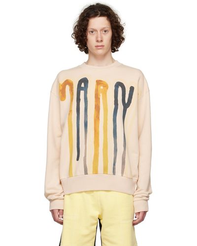 Marni Beige Cotton Sweatshirt - Multicolour