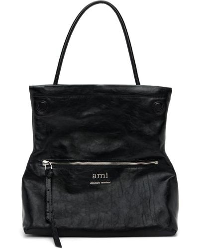 Ami Paris Grocery Tote - Black