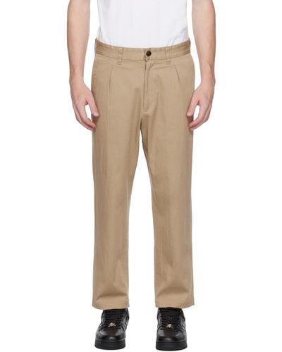 A Bathing Ape Tan One Point Trousers - Natural