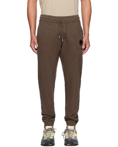 C.P. Company Pantalon de survêtement brun à lentille - Marron