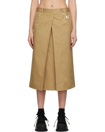 WOOYOUNGMI Low-rise Midi Skirt - Natural