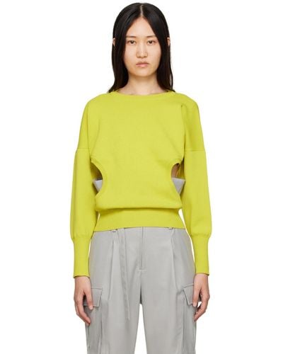 Issey Miyake Yellow Cutout Sweater