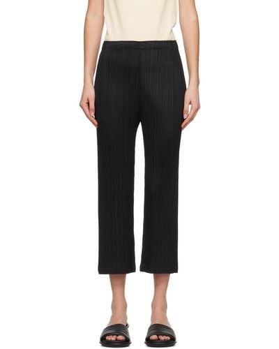 Pleats Please Issey Miyake Black Monthly Colours February Trousers