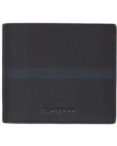 Burberry グレー ライン 財布 - ブラック