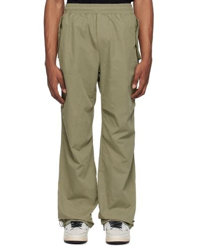 Represent Parachute Cargo Trousers - Green