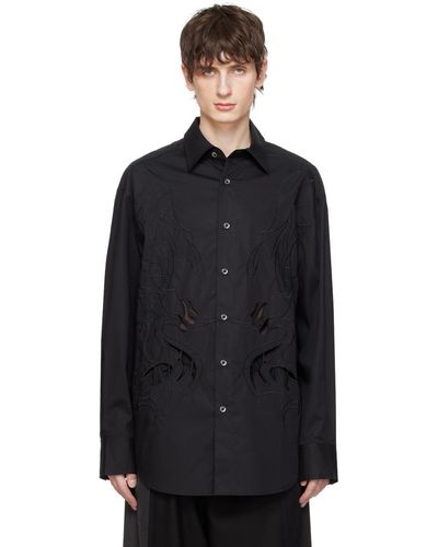 Feng Chen Wang Cutouts Shirt - Black