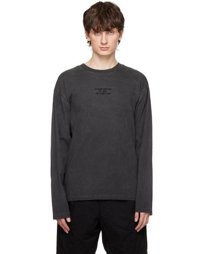 Izzue Faded Long Sleeve T-shirt - Black