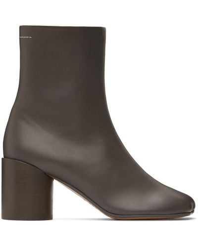 MM6 by Maison Martin Margiela Gray Anatomic Boots - Brown
