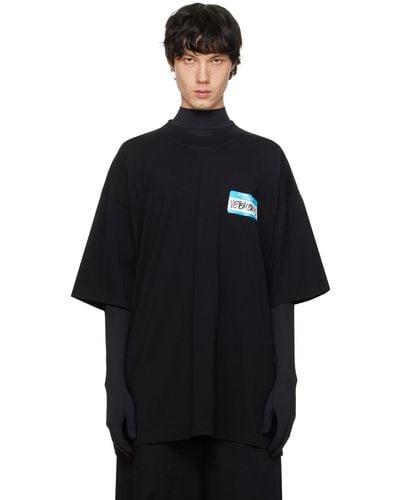 Vetements My Name Is Tシャツ - ブルー