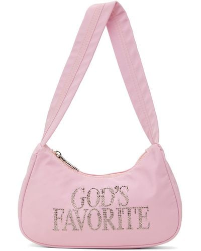 PRAYING 'god's Favorite' Rhinestone Bag - Pink