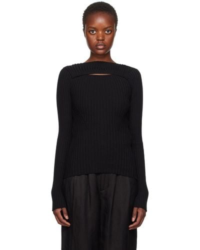 Anine Bing Cutout Sweater - Black