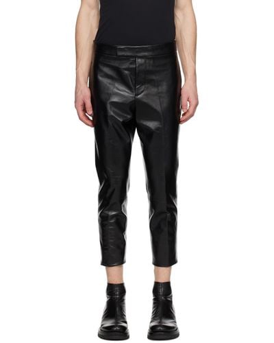 SAPIO Nº 7 Leather Trousers - Black