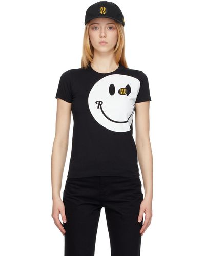 Raf Simons T-shirt à image édition smiley - Noir