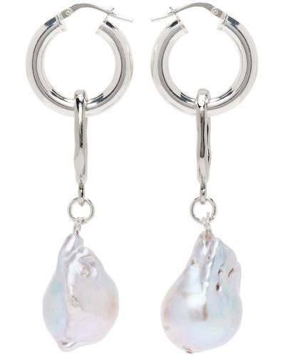 Mounser Found Object Earrings - White